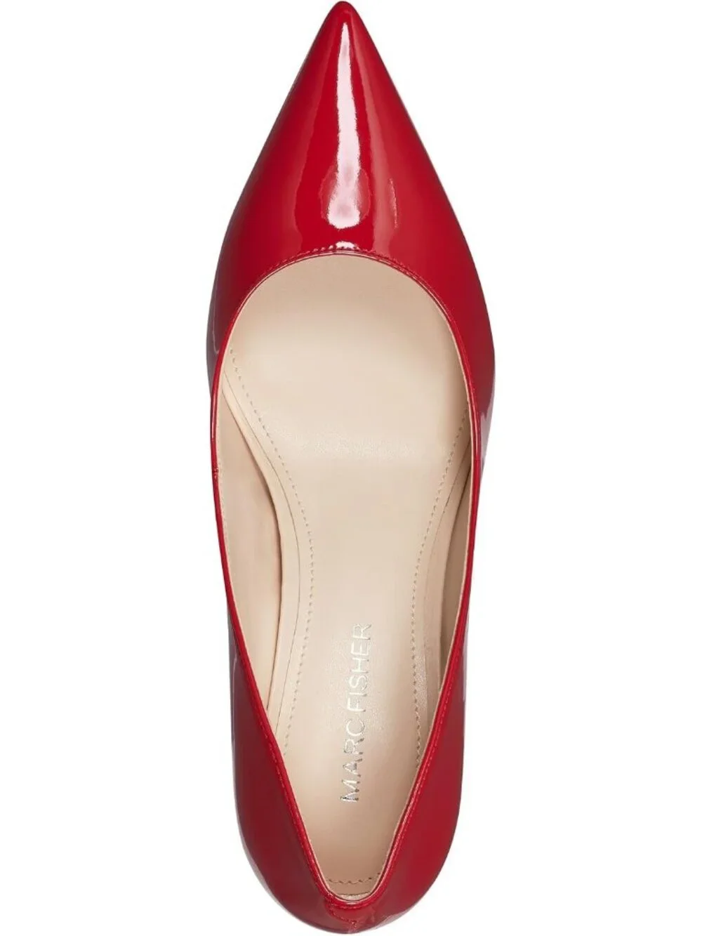 Women's All Red Modern Pointed Toe Alola Dress Casual Pumps Pull On Heel Shoes